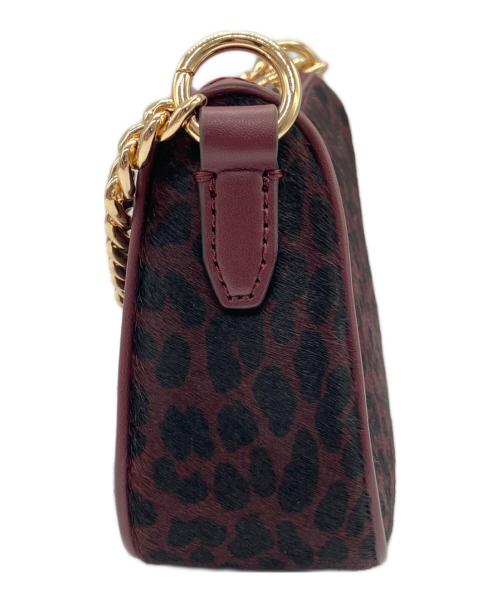 MICHAEL KORS（マイケル・コース）MICHAEL KORS (マイケルコース) 2WAYハラコポーチ ボルドー×ブラックの古着・服飾アイテム