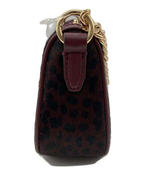 MICHAEL KORS（マイケル・コース）MICHAEL KORS (マイケルコース) 2WAYハラコポーチ ボルドー×ブラックの古着・服飾アイテム