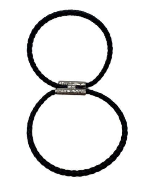 HERMES（エルメス）HERMES (エルメス) レザーブレスレット トゥルニ トレッセ ブラックの古着・服飾アイテム