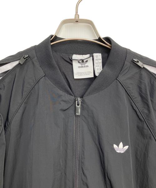 adidas（アディダス）adidas (アディダス) オーバーサイズ SST トラックトップ ブラック×ホワイト サイズ:Lの古着・服飾アイテム