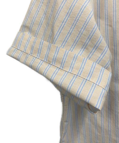 SUPREME（シュプリーム）SUPREME (シュプリーム) Loose Fit Oxford S/S ベージュ×ブルー サイズ:Mの古着・服飾アイテム