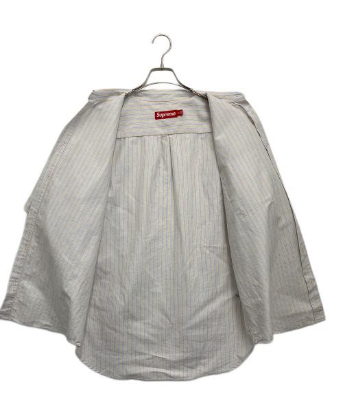 SUPREME（シュプリーム）SUPREME (シュプリーム) Loose Fit Oxford S/S ベージュ×ブルー サイズ:Mの古着・服飾アイテム