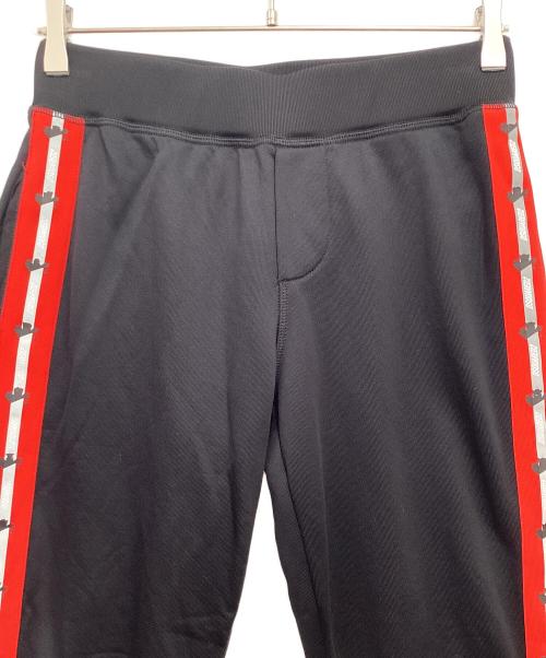 DSQUARED2（ディースクエアード）DSQUARED2 (ディースクエアード) トラックパンツ ブラック×レッド サイズ:XSの古着・服飾アイテム