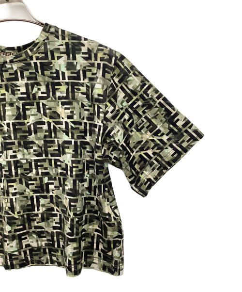 FENDI（フェンディ）FENDI (フェンディ) Tシャツ カーキ×ブラック サイズ:xxs 未使用品の古着・服飾アイテム
