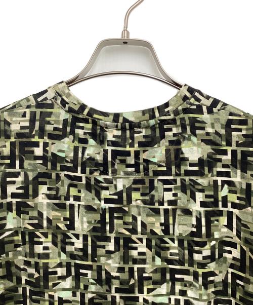FENDI（フェンディ）FENDI (フェンディ) Tシャツ カーキ×ブラック サイズ:xxs 未使用品の古着・服飾アイテム