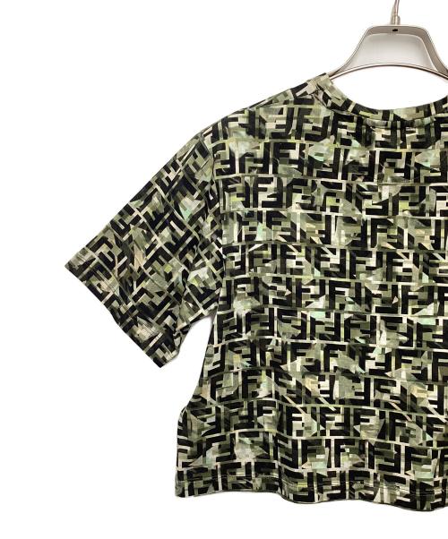 FENDI（フェンディ）FENDI (フェンディ) Tシャツ カーキ×ブラック サイズ:xxs 未使用品の古着・服飾アイテム