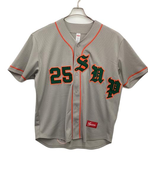 SUPREME（シュプリーム）SUPREME (シュプリーム) Old English Baseball Jersey グレー×オレンジ サイズ:Lの古着・服飾アイテム
