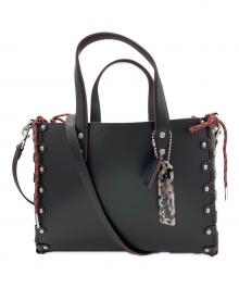 COACH（コーチ）の古着「コーチトピア リレーサブルトート」｜ブラック×ピンク