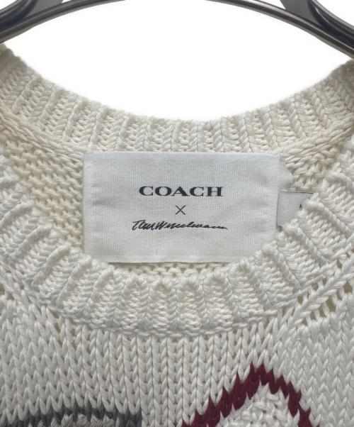 COACH（コーチ）COACH (コーチ) TOM WESSELMANN (トム・ウェッセルマン) ニットベスト ホワイト サイズ:XSの古着・服飾アイテム
