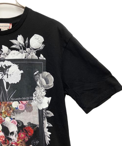 ALEXANDER McQUEEN（アレキサンダーマックイーン）ALEXANDER McQUEEN (アレキサンダーマックイーン) フラワーTシャツ ブラック サイズ:36の古着・服飾アイテム