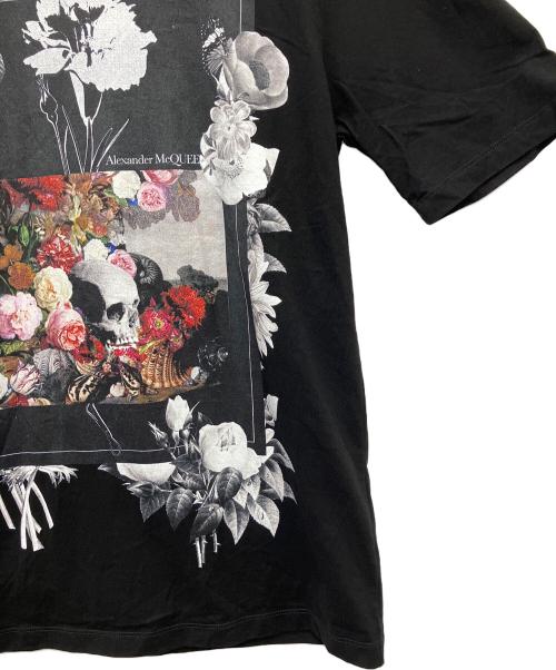 ALEXANDER McQUEEN（アレキサンダーマックイーン）ALEXANDER McQUEEN (アレキサンダーマックイーン) フラワーTシャツ ブラック サイズ:36の古着・服飾アイテム