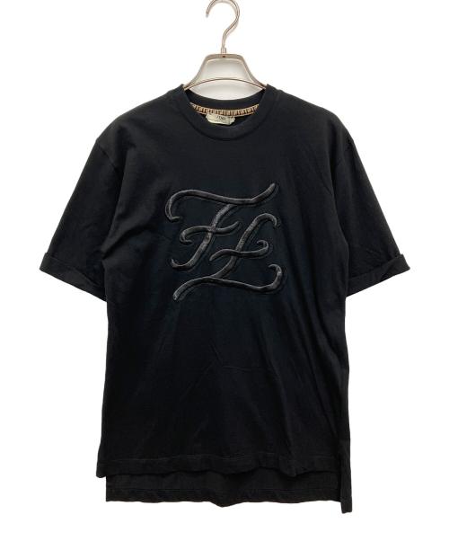 FENDI（フェンディ）FENDI (フェンディ) カリグラフィーTシャツ ブラック サイズ:XXSの古着・服飾アイテム