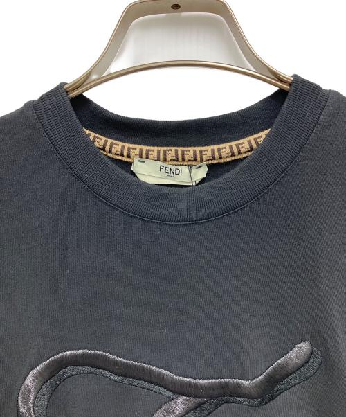 FENDI（フェンディ）FENDI (フェンディ) カリグラフィーTシャツ ブラック サイズ:XXSの古着・服飾アイテム