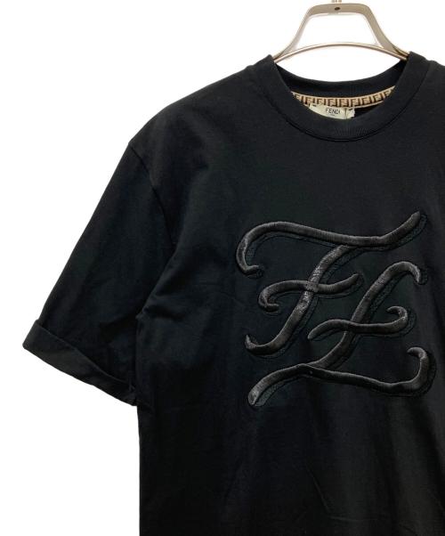 FENDI（フェンディ）FENDI (フェンディ) カリグラフィーTシャツ ブラック サイズ:XXSの古着・服飾アイテム