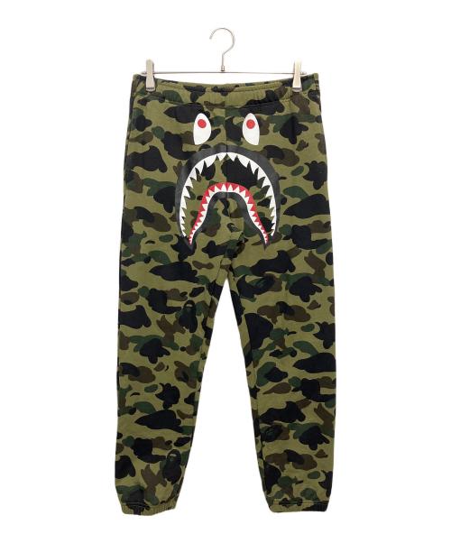 A BATHING APE（ア ベイシング エイプ）A BATHING APE (ア ベイシング エイプ) スウェットパンツ カーキ×ブラック サイズ:Ｍの古着・服飾アイテム