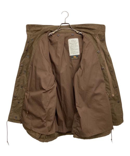 ALPHA（アルファ）ALPHA (アルファ) ミリタリージャケット ブラウン サイズ:LARGE REGULARの古着・服飾アイテム