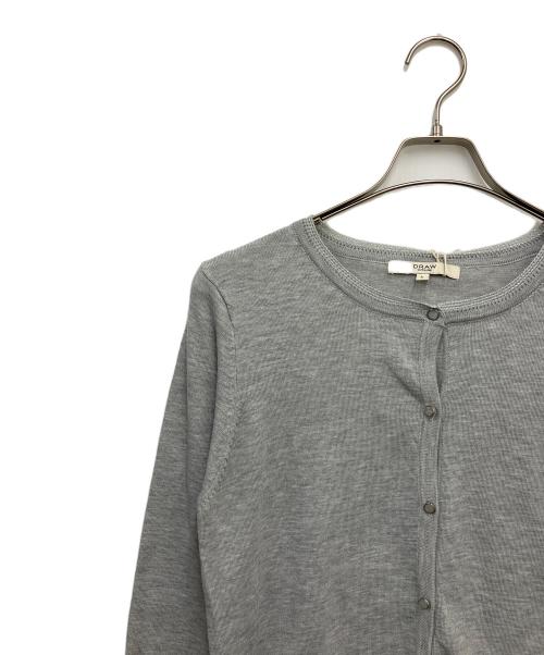 DRAWER（ドゥロワー）DRAWER (ドゥロワー) 薄手カーディガン グレー サイズ:Lの古着・服飾アイテム