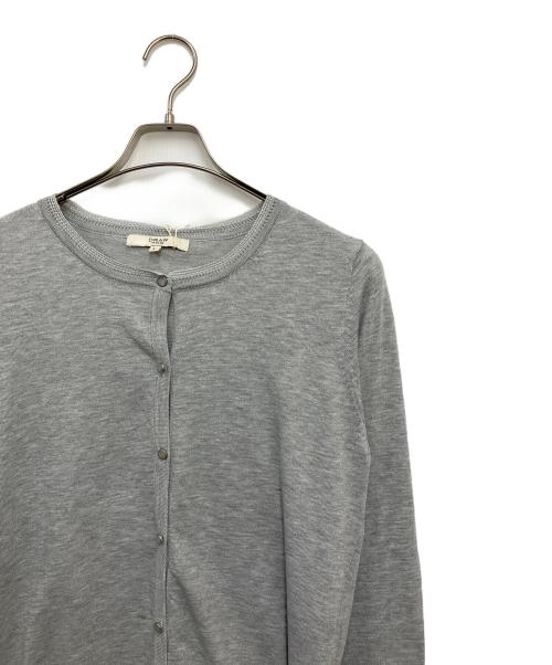 DRAWER（ドゥロワー）DRAWER (ドゥロワー) 薄手カーディガン グレー サイズ:Lの古着・服飾アイテム