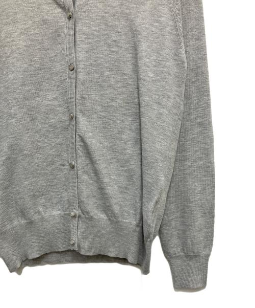 DRAWER（ドゥロワー）DRAWER (ドゥロワー) 薄手カーディガン グレー サイズ:Lの古着・服飾アイテム
