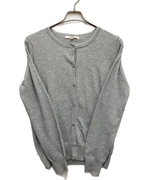 DRAWER（ドゥロワー）DRAWER (ドゥロワー) 薄手カーディガン グレー サイズ:Lの古着・服飾アイテム