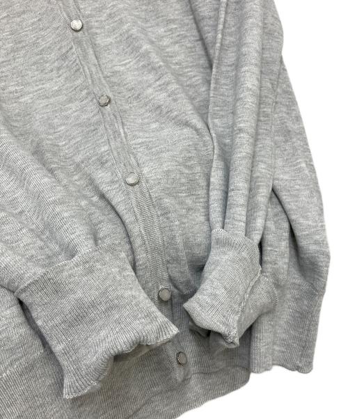 DRAWER（ドゥロワー）DRAWER (ドゥロワー) 薄手カーディガン グレー サイズ:Lの古着・服飾アイテム