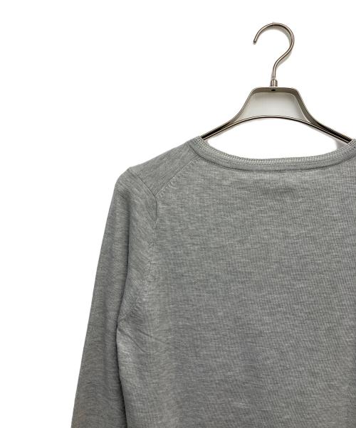 DRAWER（ドゥロワー）DRAWER (ドゥロワー) 薄手カーディガン グレー サイズ:Lの古着・服飾アイテム
