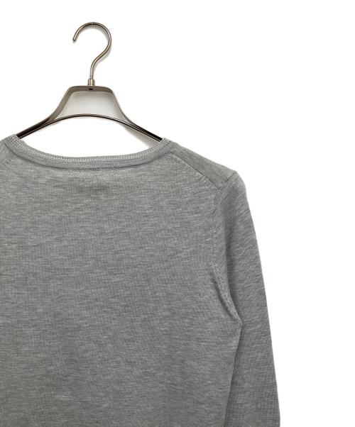 DRAWER（ドゥロワー）DRAWER (ドゥロワー) 薄手カーディガン グレー サイズ:Lの古着・服飾アイテム