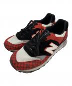 NEW BALANCEニューバランス）の古着「NEW BALANCE　ローカットスニーカー」｜レッド×ホワイト