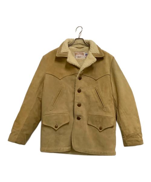 Schott（ショット）Schott (ショット) ボアランチジャケット　WESTERN ベージュ×ブラウン サイズ:40の古着・服飾アイテム