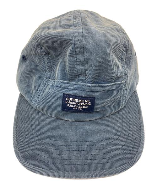 SUPREME（シュプリーム）Supreme (シュプリーム) corduroy pocket camp cap ブルーの古着・服飾アイテム