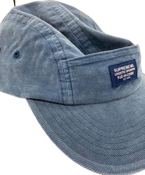SUPREME（シュプリーム）Supreme (シュプリーム) corduroy pocket camp cap ブルーの古着・服飾アイテム