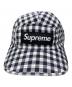 SUPREME (シュプリーム) gingham camp cap(ギンガムキャンプキャップ) アイボリー×ネイビー：6000円