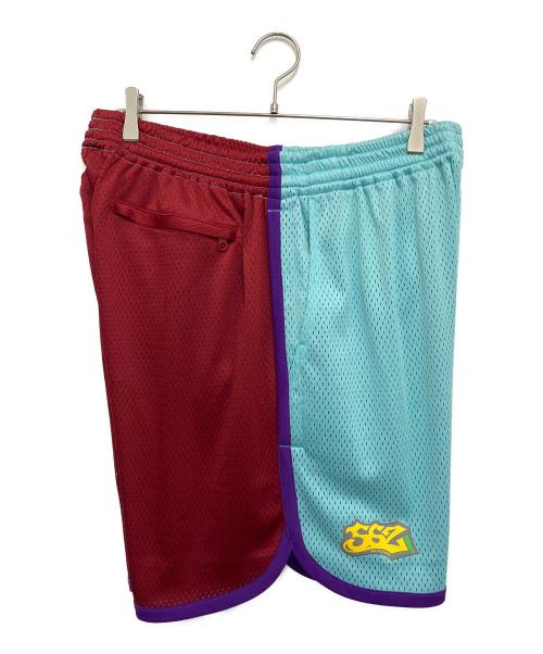 BEAMS（ビームス）BEAMS (ビームス) SSZ (エスエスズィー) ハーフパンツ スカイブルー×レッド サイズ:Mの古着・服飾アイテム