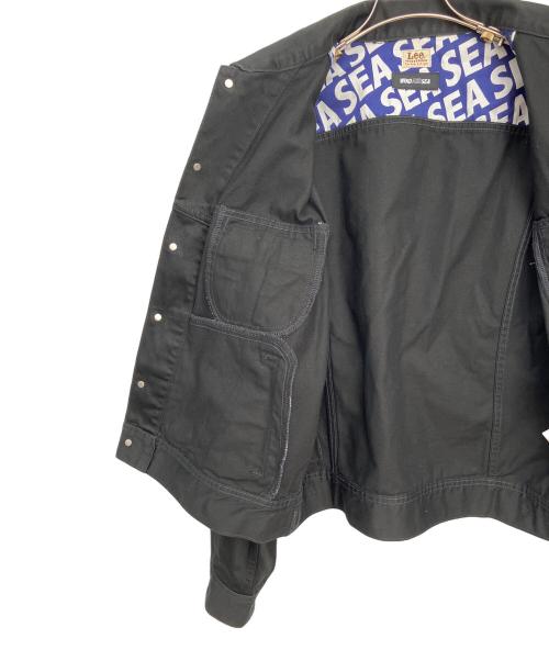 LEE（リー）LEE (リー) WIND AND SEA (ウィンダンシー) カラーデニムジャケット ブラック サイズ:XLの古着・服飾アイテム