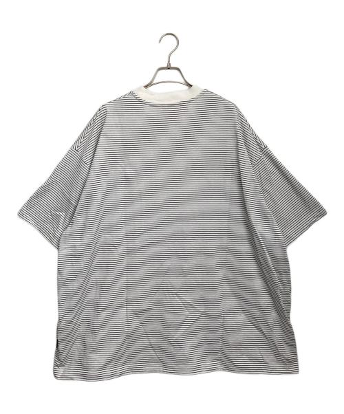 ALOUND（アラウンド）ALOUND (アラウンド) 半袖カットソー ブラック×ホワイト サイズ:XLの古着・服飾アイテム