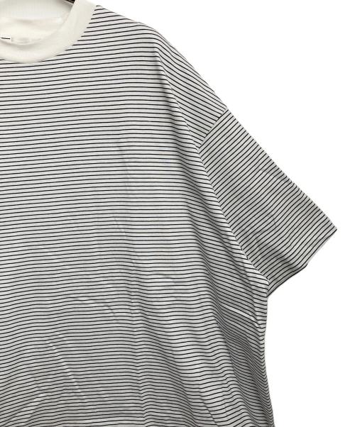 ALOUND（アラウンド）ALOUND (アラウンド) 半袖カットソー ブラック×ホワイト サイズ:XLの古着・服飾アイテム