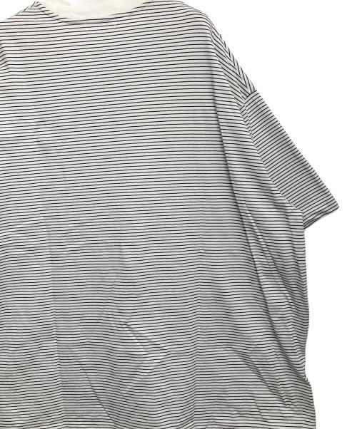 ALOUND（アラウンド）ALOUND (アラウンド) 半袖カットソー ブラック×ホワイト サイズ:XLの古着・服飾アイテム