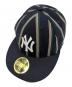 New Era（ニューエラ）の古着「59FIFTY LP NY YANKEES BLACK LABEL」｜ネイビー