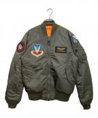 ALPHAアルファ）の古着「MA-1ジャケット」｜オリーブ