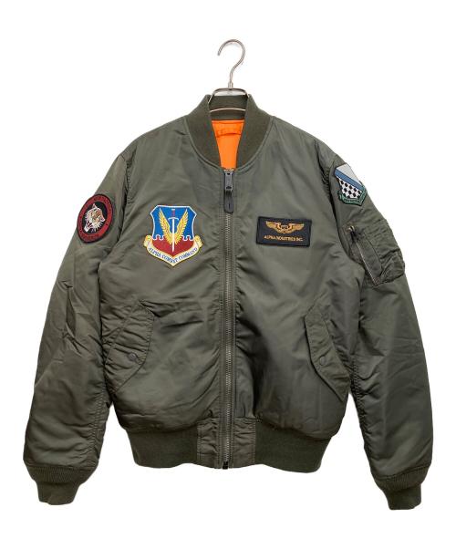 ALPHA（アルファ）ALPHA (アルファ) MA-1ジャケット オリーブ サイズ:Lの古着・服飾アイテム