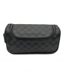 LOUIS VUITTON（ルイ ヴィトン）の古着「トワレ・ポーチ ダミエ」｜ブラック
