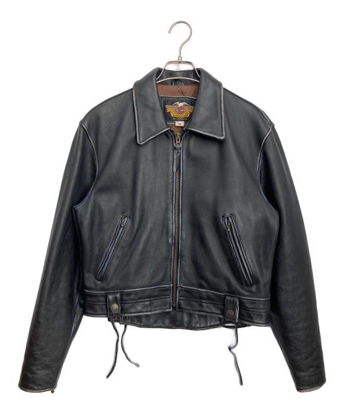 HARLEY-DAVIDSON（ハーレーダビッドソン）HARLEY-DAVIDSON (ハーレーダビッドソン) レザージャケット ブラック サイズ:Mの古着・服飾アイテム