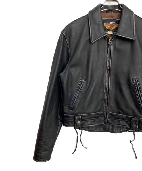 HARLEY-DAVIDSON（ハーレーダビッドソン）HARLEY-DAVIDSON (ハーレーダビッドソン) レザージャケット ブラック サイズ:Mの古着・服飾アイテム