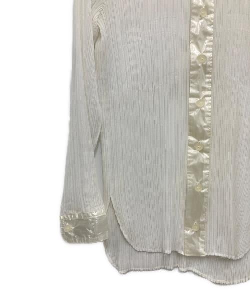 ISSEY MIYAKE（イッセイミヤケ）ISSEY MIYAKE (イッセイミヤケ) 切替プリーツシャツ ホワイト サイズ:Mの古着・服飾アイテム