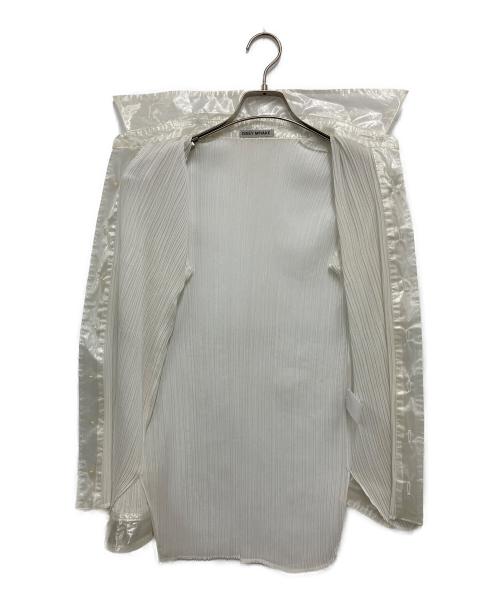 ISSEY MIYAKE（イッセイミヤケ）ISSEY MIYAKE (イッセイミヤケ) 切替プリーツシャツ ホワイト サイズ:Mの古着・服飾アイテム