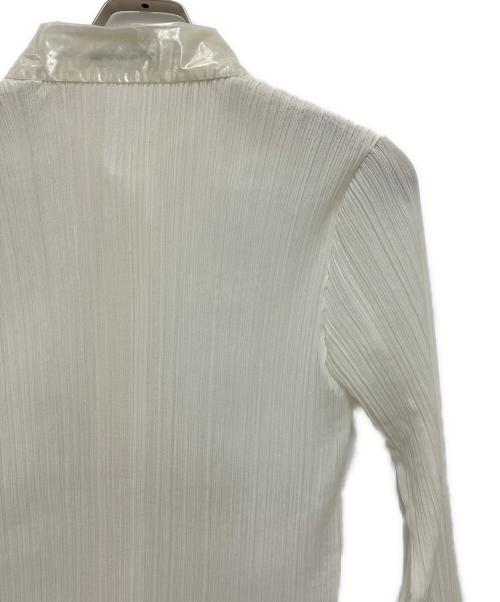 ISSEY MIYAKE（イッセイミヤケ）ISSEY MIYAKE (イッセイミヤケ) 切替プリーツシャツ ホワイト サイズ:Mの古着・服飾アイテム