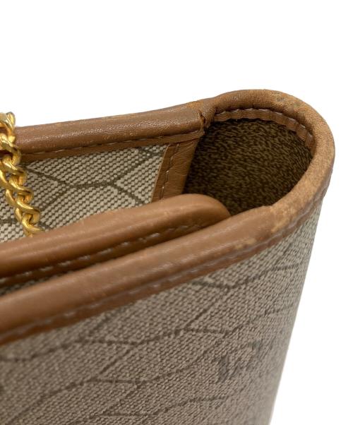 Christian Dior（クリスチャン ディオール）Christian Dior (クリスチャン ディオール) ハニカム柄　チェーンショルダーバッグ ブラウン×ベージュの古着・服飾アイテム