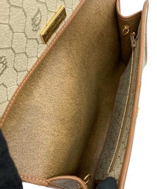 Christian Dior（クリスチャン ディオール）Christian Dior (クリスチャン ディオール) ハニカム柄　チェーンショルダーバッグ ブラウン×ベージュの古着・服飾アイテム