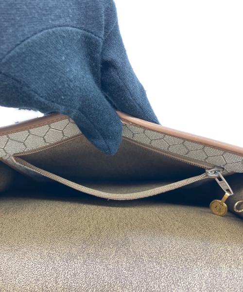 Christian Dior（クリスチャン ディオール）Christian Dior (クリスチャン ディオール) ハニカム柄　チェーンショルダーバッグ ブラウン×ベージュの古着・服飾アイテム