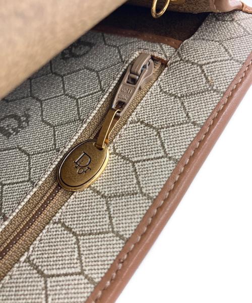 Christian Dior（クリスチャン ディオール）Christian Dior (クリスチャン ディオール) ハニカム柄　チェーンショルダーバッグ ブラウン×ベージュの古着・服飾アイテム